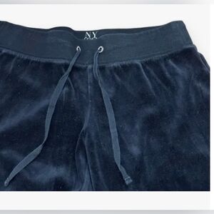 NY & CO. VELOUR JOGGERS PANTS BLACK (L) Comfortable